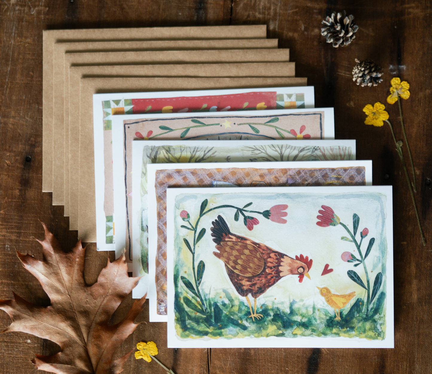 Cozy Art Cards - Set of 5