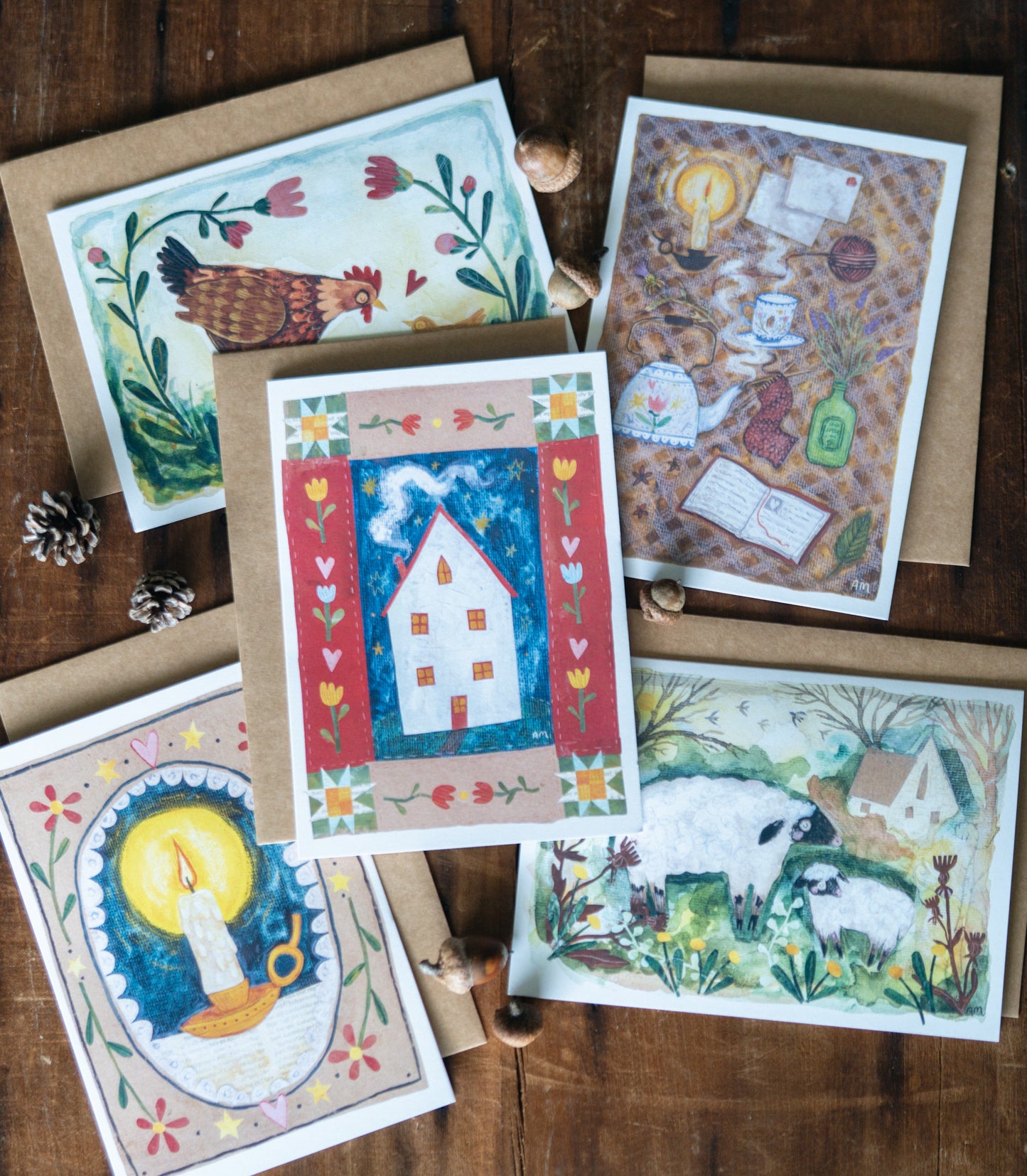 Cozy Art Cards - Set of 5